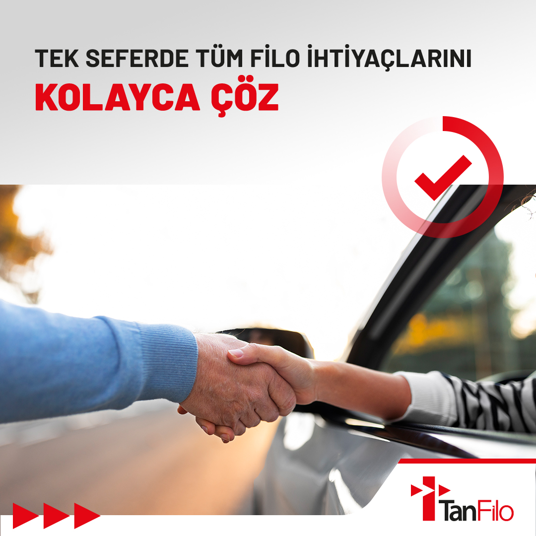 Tüm filo ihtiyaçlarınızı tek seferde ve zahmetsizce çözmek için TanFilo’ya gelin.
Ayrıntılar için tanfilo.com.tr’yi ziyaret etmeyi unutmayın!
