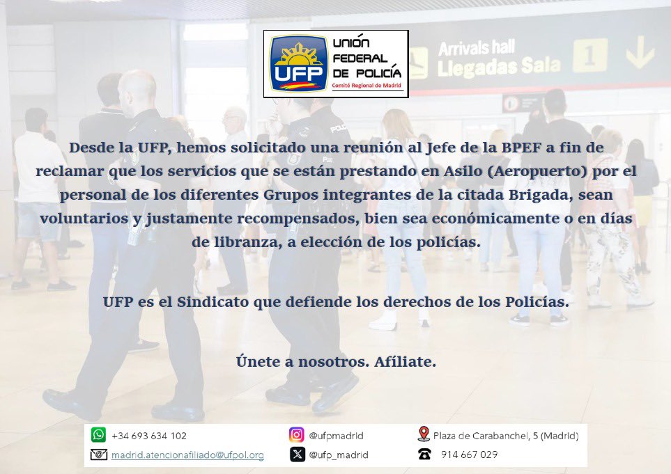 UFP_MADRID's tweet photo. 🔹💪🏽 Seguimos trabajando en la lucha por nuestros derechos. https://t.co/etUdo470MQ