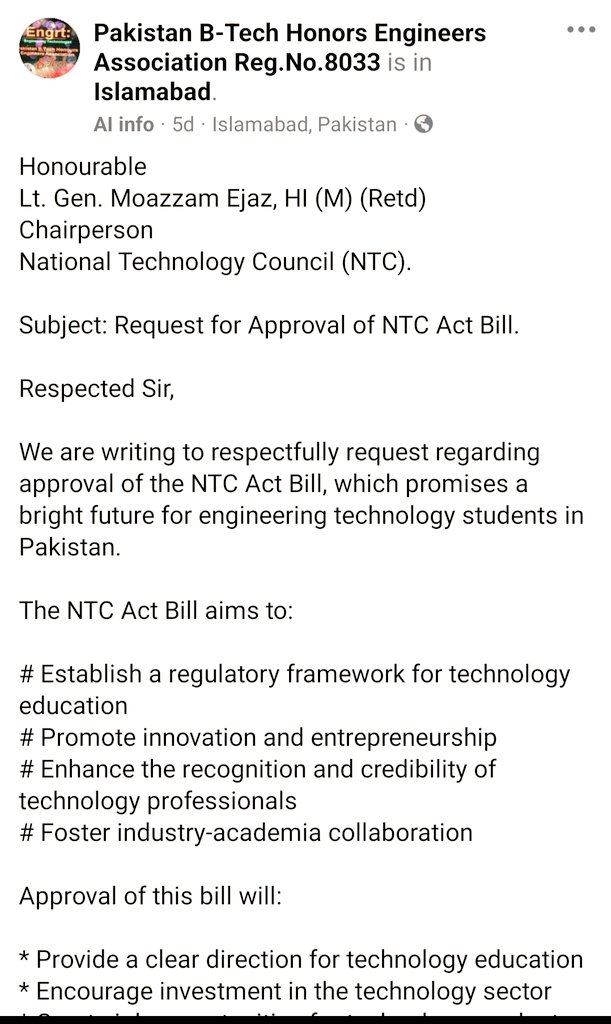 PakistanEngine2's tweet photo. The #PrimeMinister @PakPMO @ShazaFK @EduMinistryPK 
Please approve #NTC #Act @edutv_hec @HRCP87 @mohrpakistan @drrkhalid1 https://t.co/h3psZ1Gyqd