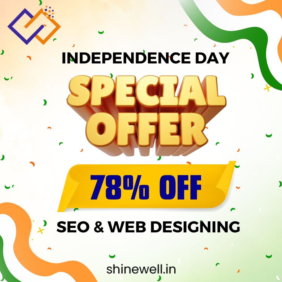 ShineWell_India's tweet image. Independence Day Special! Get 78% OFF on SEO & Web Designing. Limited time offer. Book now!
Pick Your phone up & Dial 92623 86604
.
.
.
#DigitalMarketing #SocialMediaStrategy #WebDevelopmentTools #AppDesigners #MarketingAutomation #SEOstrategies #MobileDevelopment #SEOToolsFree