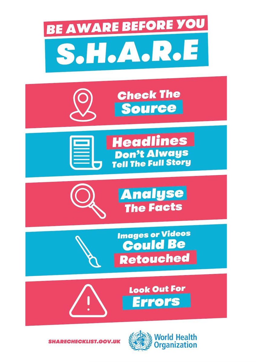 Preferred_MD's tweet photo. Great #TuesdayTip and reminder from the World Health Organization. Not all information on social media is true. Some use it to spread misleading news and content. Protect yourself and your friends from false information by fact checking.
#CheckBeforeYouShare https://t.co/tMRqdZrptg
