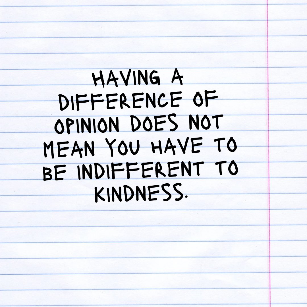 asoto171's tweet image. Disagreeing doesn’t mean you should neglect kindness. You can have different opinions and still treat others with respect. #KindnessMatters #RespectDifferences