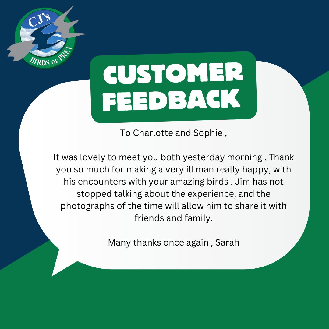 Another VIP session, another happy customer! 🥳 Read all about the amazing experience our VIP's had with our birds of prey at Westmill Farm. #VIPExperience #CustomerReview