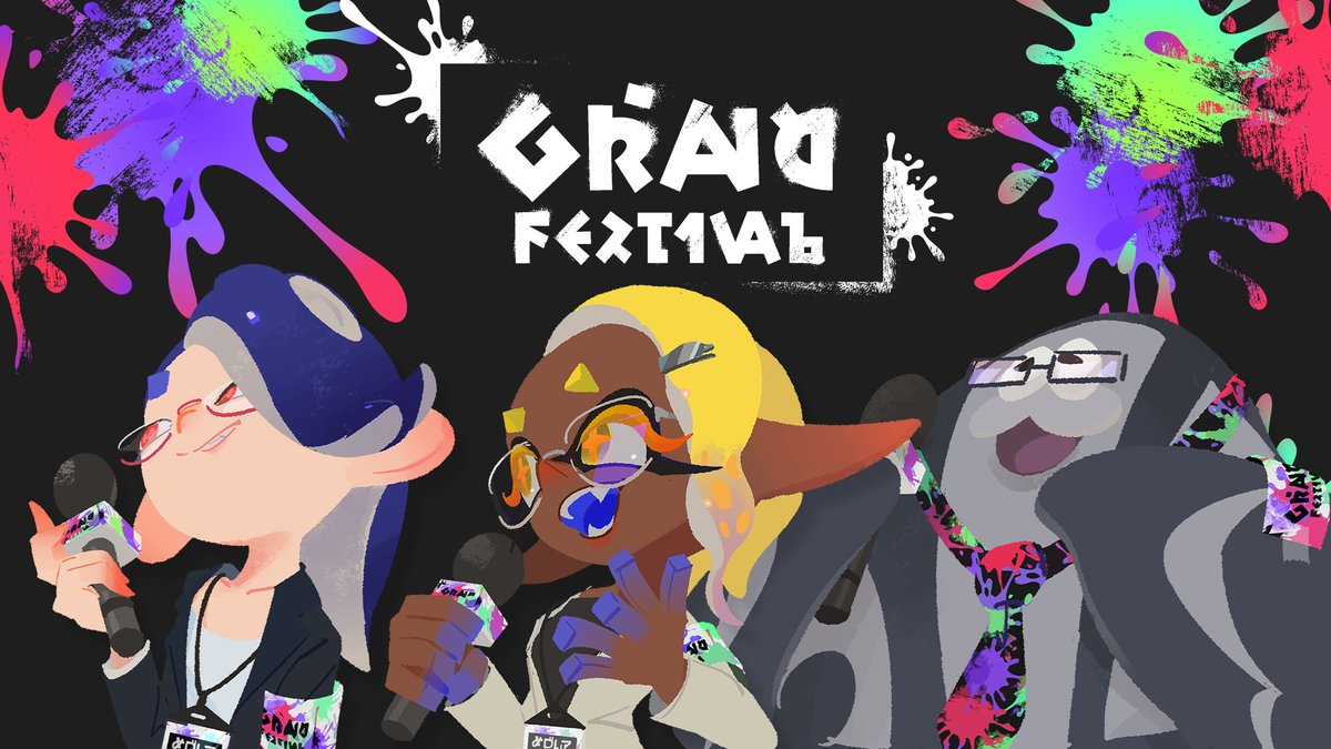 NintendoEurope's tweet photo. Only one month to go until #Splatoon3's  #GrandFestival!

Stay tuned for incoming reports from Deep Cut who are checking out the festival grounds. https://t.co/rr6Phhz8hN