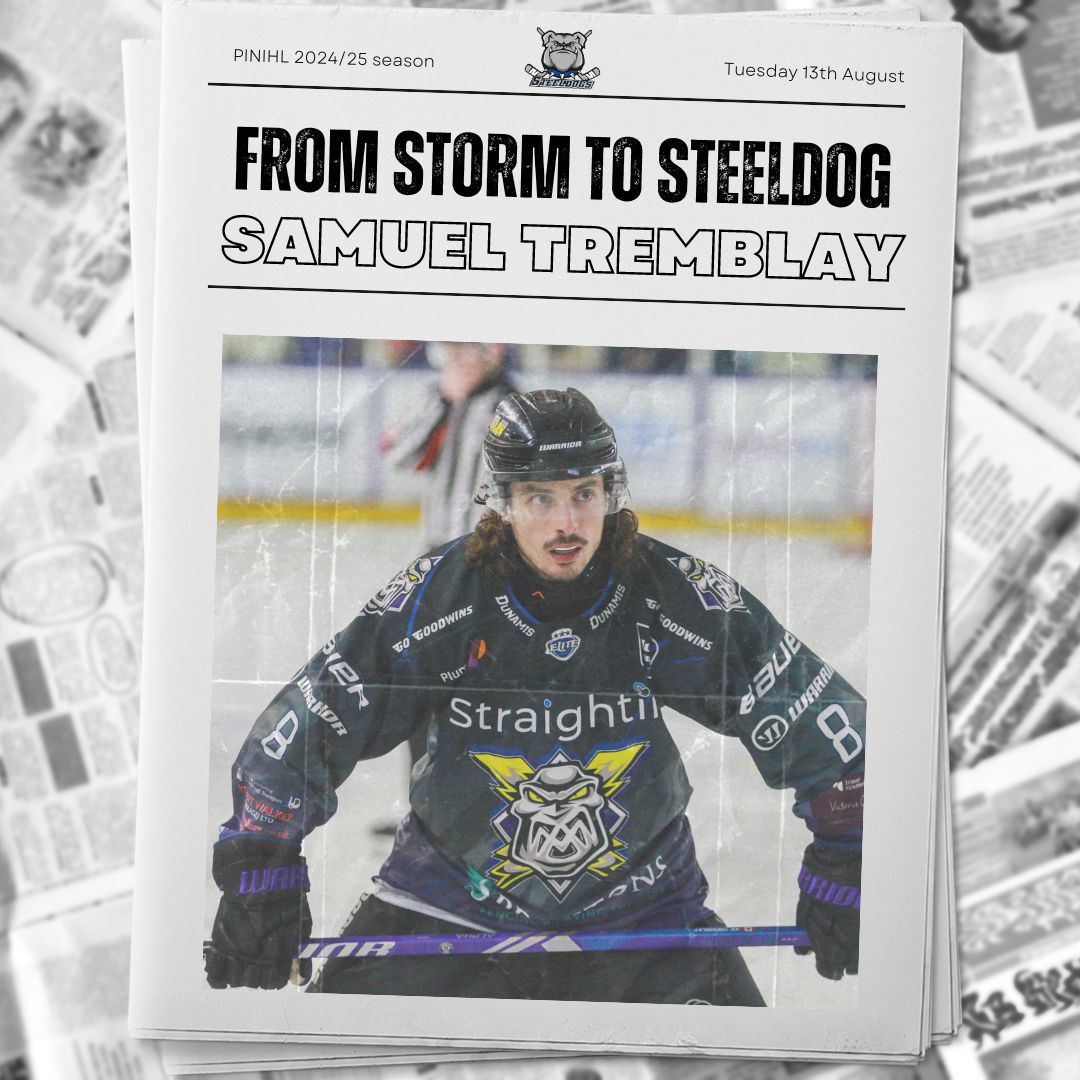 SteeldogsIHC's tweet photo. Samuel Tremblay joins the Sheffield Steeldogs for the 24/25 season 🐶🏒  

Read more 🗞️▶️ https://t.co/VdaXQigBMK 
📸 Matthew Paul Collier 

#SteeldogsHockey https://t.co/n7i5B89Ydn