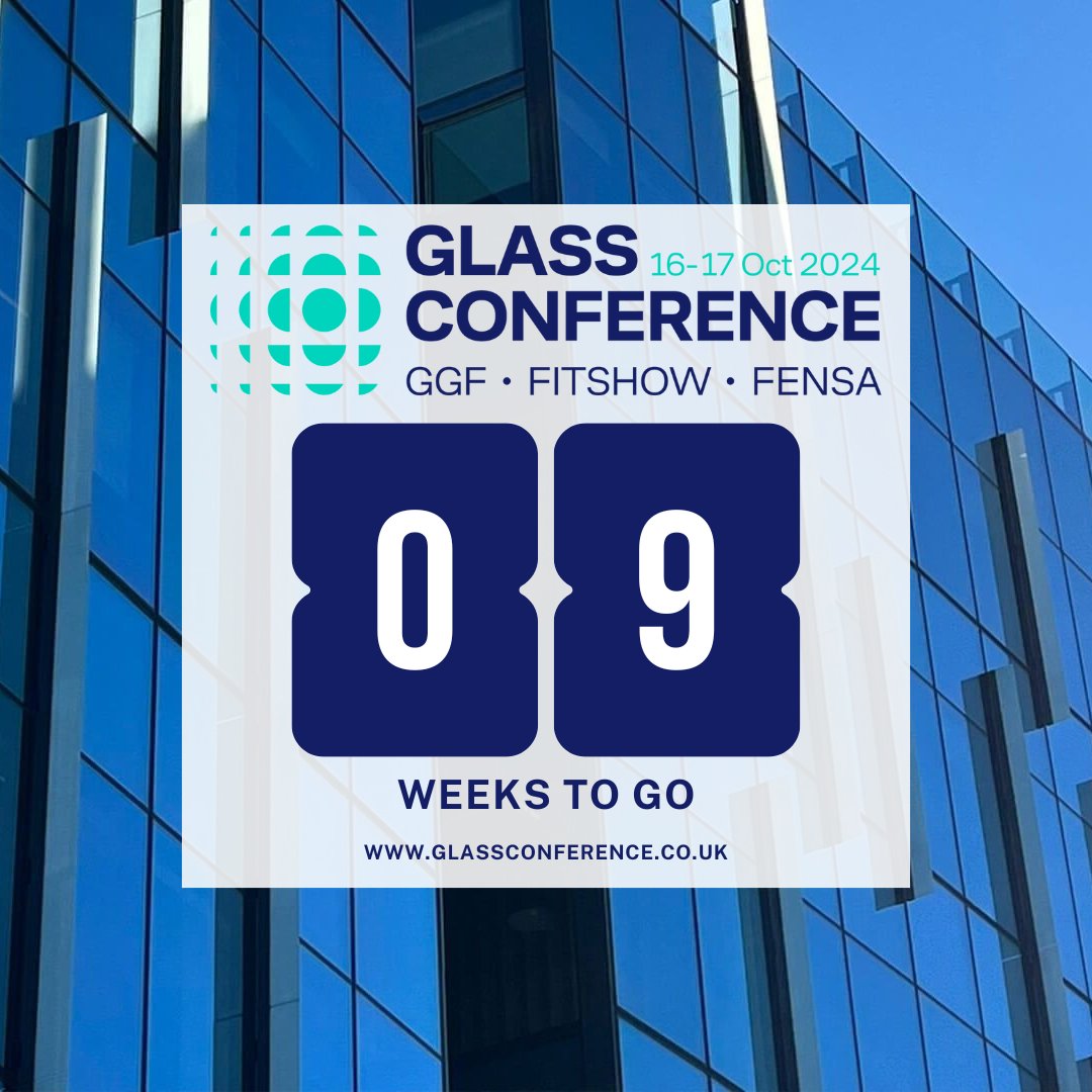 📣09 WEEKS TO GO📣

Join us for the launch of Glass Conference - Wednesday 16th &amp; Thursday 17th October 2024 – Telford International Centre📍

Book your tickets for #glassconference24 now using the link eu1.hubs.ly/H0bDpK90 ✍️

#glassconference24 #Conference #Glass #Glazing