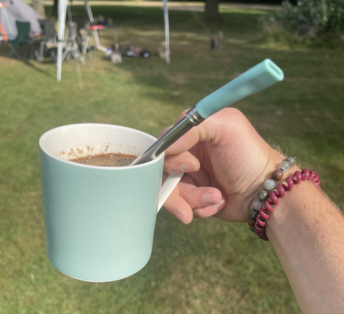 Coffee straw! Great for camping. Drinking coffee through a straw though…