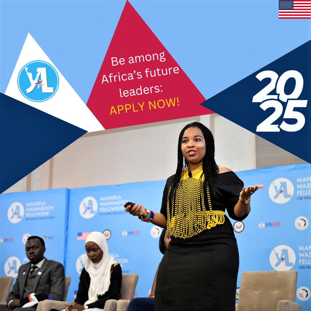 Jeunes leaders, jusqu'au 10 sept, candidatez au <a href="/WashFellowship/">MandelaWshFellowship</a> 2025.
The #YALI2025 application is open! Participate in a 6-week training at a top U.S. educational institution in Business, Civic Engagement, or Public Management. Apply by Sept 10: mwfellows.info/apply