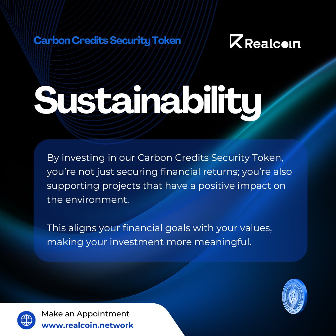 RealcoinNetwork's tweet photo. 📷 Realcoin Global has just expanded our product portfolio with a new and innovative Carbon Credits Security Token. 

📷 Now, you are investing, gaining benefits, while combating climate change!
#Realcoin #RCT #RWA #RWP https://t.co/tCo98Ku3NV
