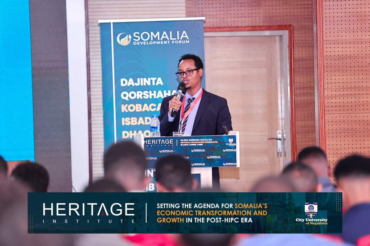 HIPSINSTITUTE's tweet image. &quot;Dhallinyara kasta suurgal mahan in ay xafiis dowladeed ay shaqo kal helaan.  Dhallinyarada waa in ay horumariyaan naftood oo ay bartaan Xirfadaha si shaqo la&apos;aanto u yaraato. –Maxamed Cabdullaahi Axmed, Cilmibaare. 

#SDF2024
#SomaliaDevelopment
#PostHipc
#HeritageForum