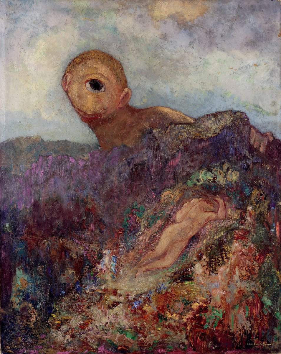 「というわけでC104ではルドンのキュークロプスという絵画のコスプレをさせていただ」|みょうばんのイラスト