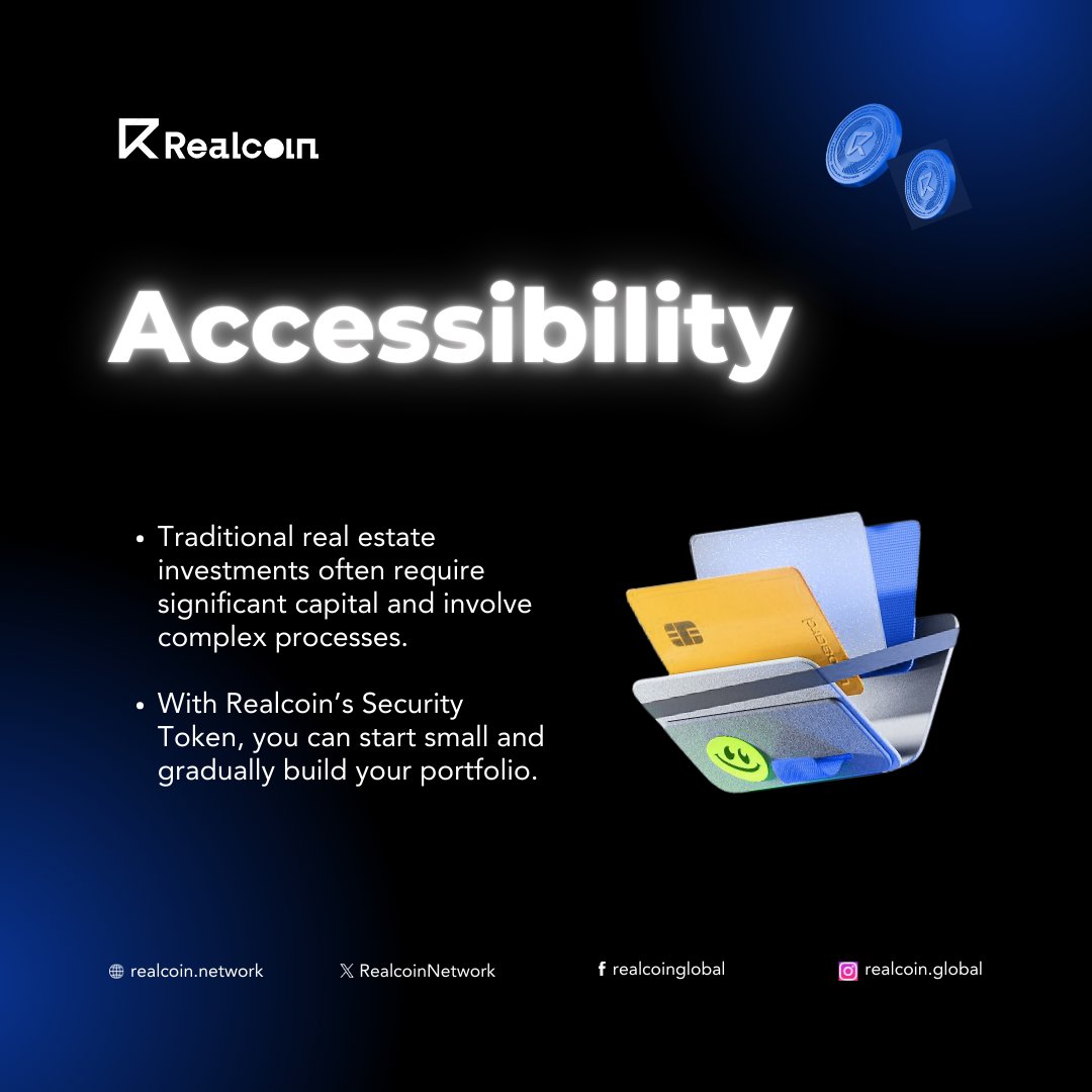 RealcoinNetwork's tweet photo. 📷 Realcoin Global’s Real Estate Security Token makes cross-country real-estate investment easy with no entry barrier! 

#Realcoin #RCT #RWA #RWP https://t.co/auPls7K8ES