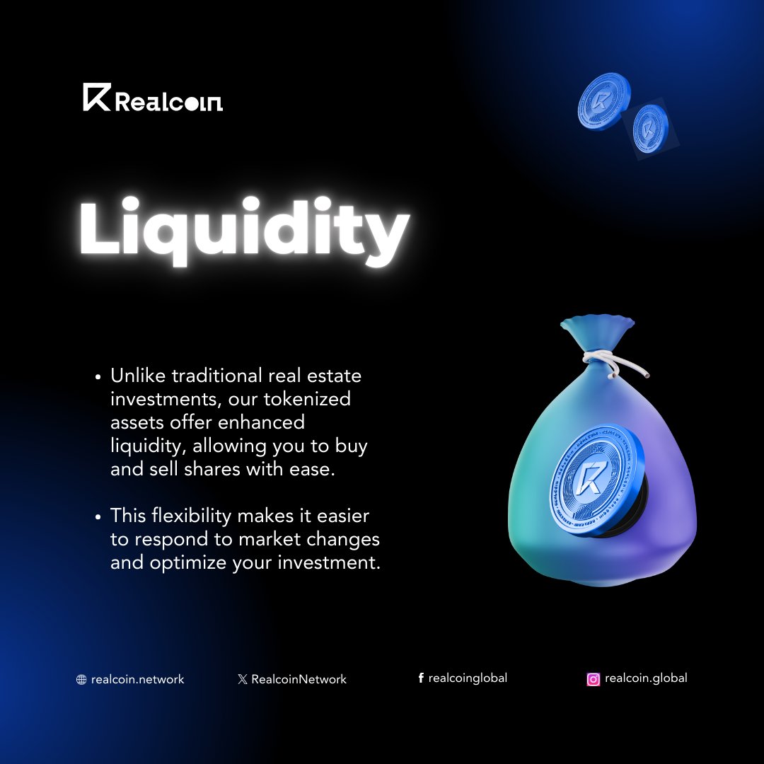 RealcoinNetwork's tweet photo. 📷 Realcoin Global’s Real Estate Security Token makes cross-country real-estate investment easy with no entry barrier! 

#Realcoin #RCT #RWA #RWP https://t.co/auPls7K8ES