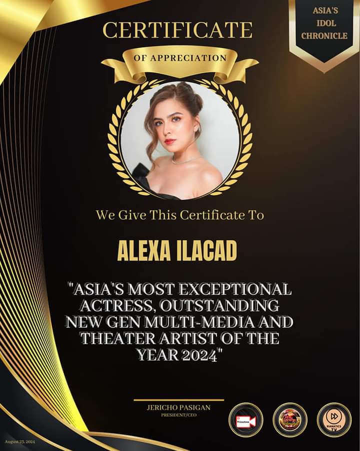 satoru12512's tweet photo. You deserve this recognition @alexailacad 
#AlexaIlacad l Alexa Ilacad https://t.co/7aJl5GMH8P