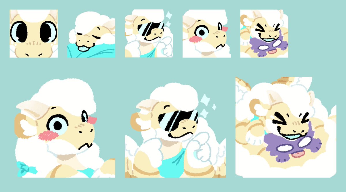 _notapolarbear's tweet photo. Discord emojis cømm for a friend!
I also turned some into stickers for fun https://t.co/l38yWSUCtn