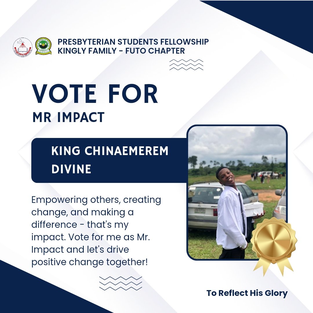 PSF_FUTO's tweet photo. I lead with purpose, and I invite you to join me on this journey! #MrImpact https://t.co/wTaOx431BH