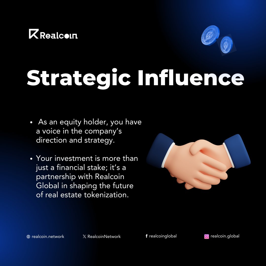 RealcoinNetwork's tweet photo. 📷 With Realcoin Global’s Corporate Equity Security Token you’re not just investing in a product; you’re investing in the success of an entire company.
#Realcoin #RCT #RWA #RWP https://t.co/6d7xn1P4Ef