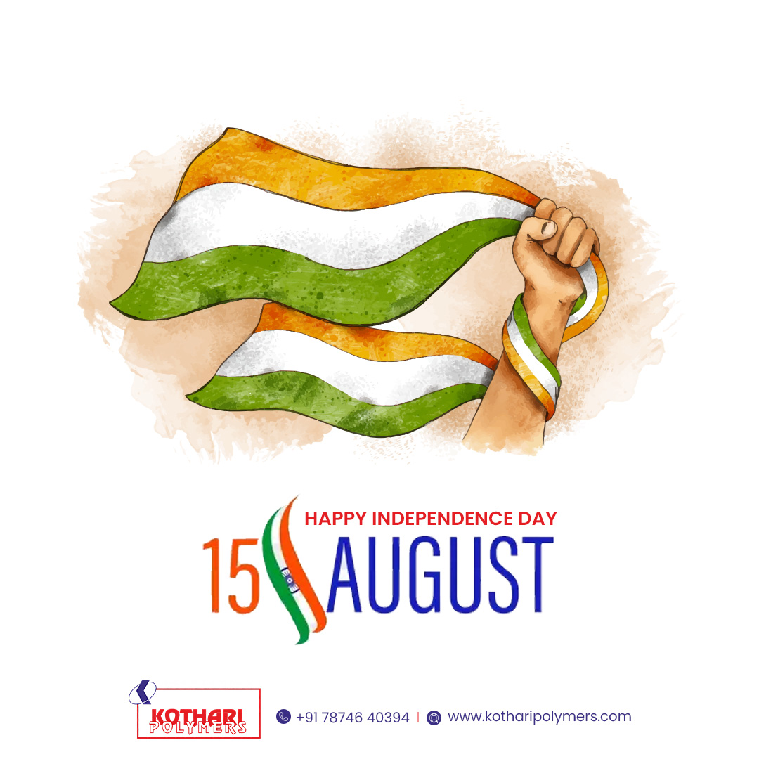 KothariPolymers's tweet photo. On this Independence Day, let's renew our commitment to a united and prosperous India.
.
.
.
#kotharipolymers #fillermasterbatches #masterbatches #limitless #creativity #boundary #world #multi #colourmasterbatch #ahmedabad #india #independenceday2024 https://t.co/nqbJ0HfVff