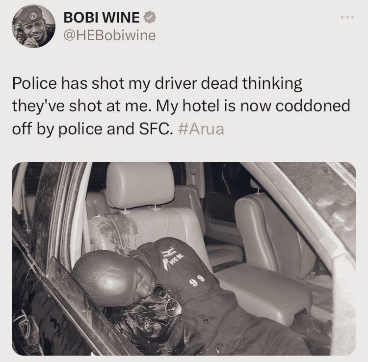 eddie_mutwe's tweet photo. Today marks exactly 6years since our comrade Yasin Kawuma, ( @HEBobiwine’s ) driver was shot dead in Arua on the final day of the by-elections.

Since then, there has been no justice for Yasin and others who have been murdered,this is why we cannot give up, until Uganda is free. https://t.co/qOyHBbPbIM
