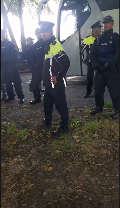 WatchdogTh96012's tweet photo. The first of 280 IP Asylum Seekers have started to arrive in the tranquil village of Dundrum, Co. Tipperary. A small village of just 165 residents. The Gardai & POU are currently onsite. #DundrumSaysNo #Dundrum #Tipperary #ResignHelen #ResignRoderic #IrelandIsFull https://t.co/7JTZWRjQ4e