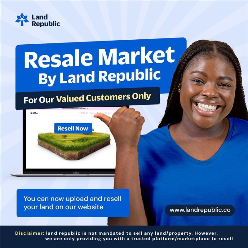 LandRepublic's tweet photo. GOOD NEWS GOOD NEWS!!🫢💙🔥
Exclusively for our valued customers! Ready to resell your land? Our trusted platform is now open for you. Upload and resell your property easily on https://t.co/Xmtj6gsyZO. Your investment, your way!☺️
#landrepublic #customerexclusive #resell https://t.co/lZQ8MnXg1a