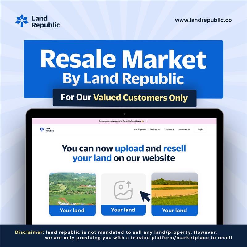LandRepublic's tweet photo. GOOD NEWS GOOD NEWS!!🫢💙🔥
Exclusively for our valued customers! Ready to resell your land? Our trusted platform is now open for you. Upload and resell your property easily on https://t.co/Xmtj6gsyZO. Your investment, your way!☺️
#landrepublic #customerexclusive #resell https://t.co/lZQ8MnXg1a