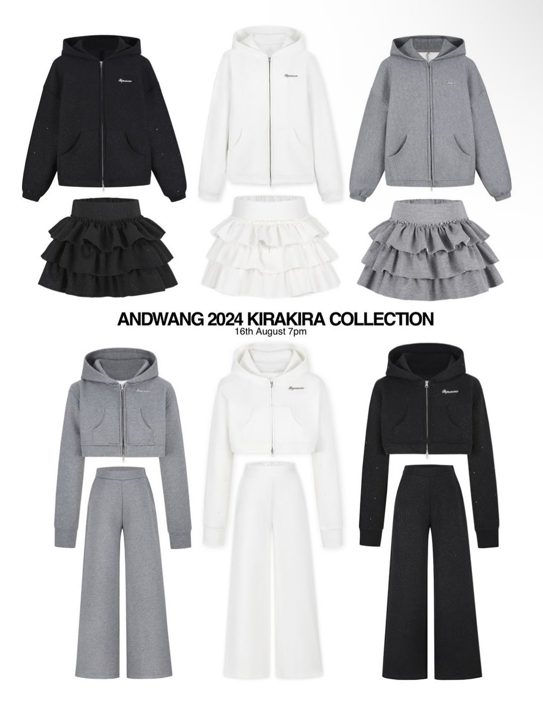 andwang kirakira zip up スコート付き　セットアップ　S andwang セットアップ