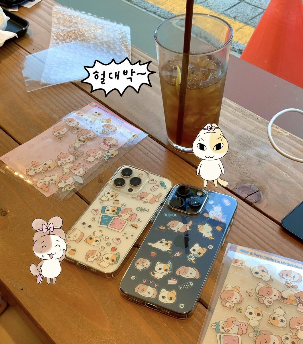 plasticxluv's tweet photo. 묘냥이 멍구 폰꾸 ~ 🩵💖🍥 
@myo_n_meong 🫶 https://t.co/EUsQzxWTMM