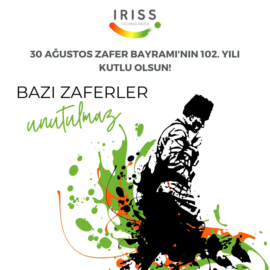 Büyük Zafer'in 102. yılında, Gazi Mustafa Kemal Atatürk ve silah arkadaşlarını saygı, minnet ve gururla anıyoruz. Bu topraklarda bağımsızlık uğruna verilen mücadeleyi ve kazanılan zaferi asla unutmayacağız. 
#30AğustosZaferBayramı #BüyükZafer #MustafaKemalAtatürk  <a href="/irisstech/">IRISS</a>