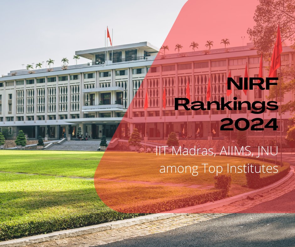 rawatly's tweet photo. The National Institutional Ranking Framework (NIRF) 2024 rankings have been released, showcasing India's top-performing higher education institutions.
Read More at: https://t.co/udsqAtYgcv
.
.
.
#NIRF2024 #Rawatly #IITMadras #AIIMS #JNU #TopInstitutes #IndianEducation https://t.co/AsisPW0QpC