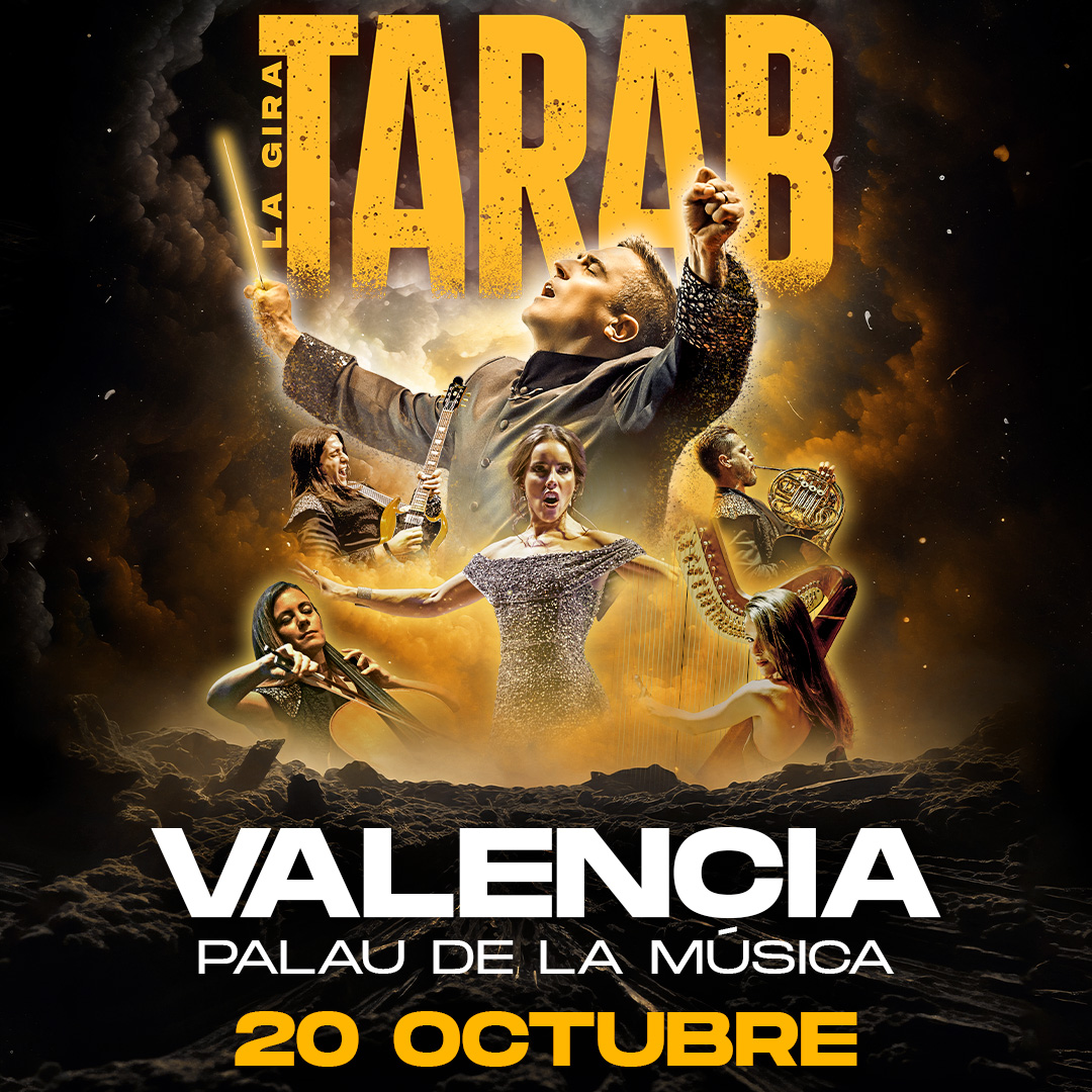 ¡VALENCIA, QUÉ NOTICIÓN! 🎉
El primer concierto de #TARABLaGira aterriza en nuestra ciudad, y sabemos que vosotros estáis tan impacientes como nosotros por estar allí. 🌟
¡Va a ser una noche brutal, no te la pierdas! 🔥
👉ENTRADAS: filmsymphony.es/entradas-tarab/
#FSOTarab #FilmSymphony