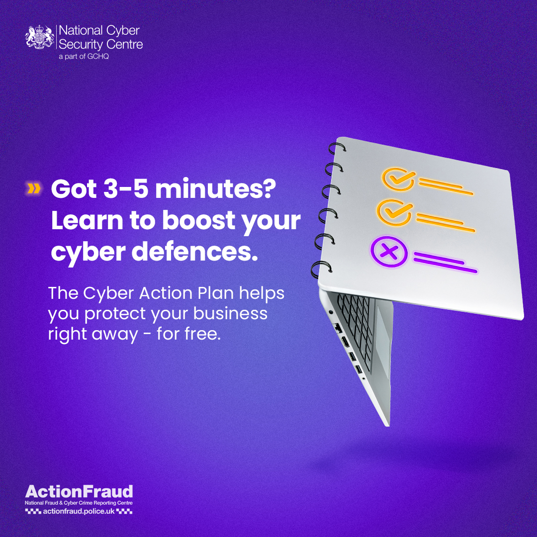 Over half of UK small businesses suffered a cyber break or attach last year.

In just 3-5 minutes, the UK Government’s free Cyber Action Plan from the <a href="/National/">Catalonia International News</a> Cyber Security Centre helps you understand how to boost your cyber defences.

ncsc.gov.uk/cyberaware/act…
