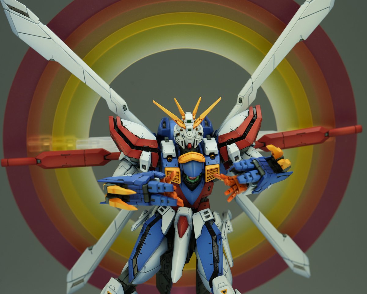 mokeitau's tweet photo. 石破天驚拳＆爆熱ゴッドフィンガー　#ガンプラ #Gガンダム30周年 #RGゴッドガンダム https://t.co/xfMi8c9fJo