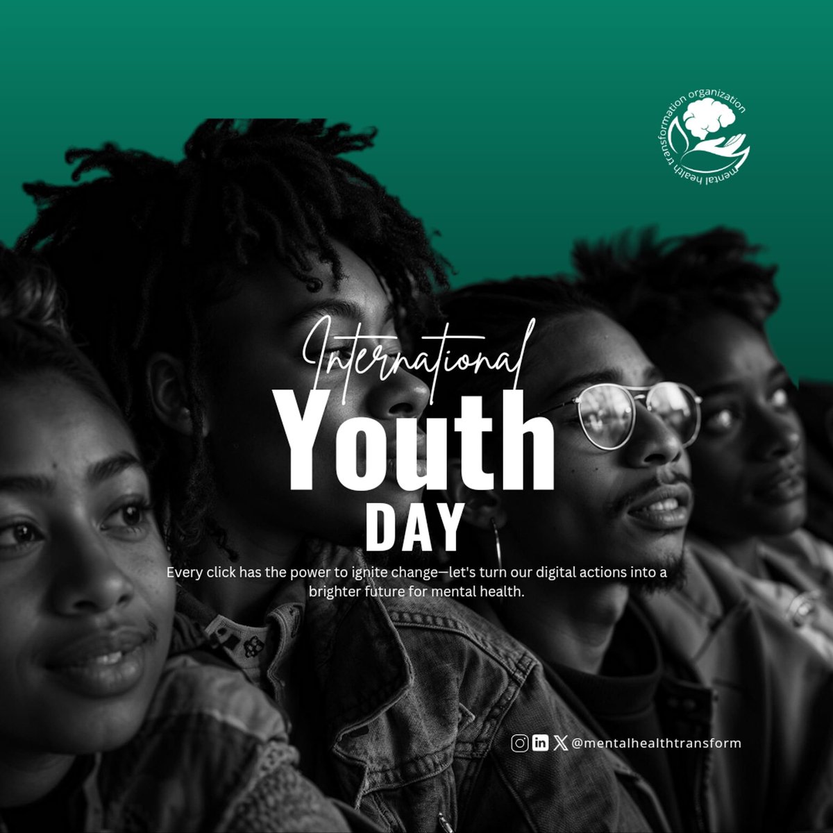 Mentalhealthth's tweet photo. 🌍Happy International Youth Day! 🎉
Let's turn clicks into positive change! 🌱 Youth power is driving mental health progress. Join us in building a healthier future. 💪 #YOUTH #InternationalYouthDay2024 #MentalHealthMatters #ClickToProgress https://t.co/ga3zfQTJCA