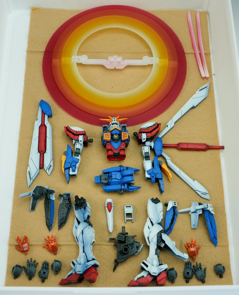 mokeitau's tweet photo. バラバラモード #ガンプラ #Gガンダム30周年 #RGゴッドガンダム https://t.co/L0gaU7sreZ