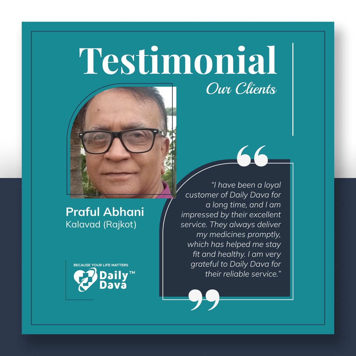 DailyDava's tweet photo. Heartfelt Gratitude to Our Loyal Customer! 

We're truly honored to receive such kind words from our wonderful customers. Your loyalty and satisfaction drive us to continue delivering the best service possible. Thank you for trusting Daily Dava with your health needs 

#DailyDava https://t.co/u1BMNmGgbG