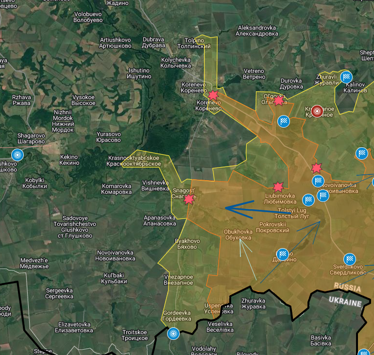 MalcontentmentT's tweet photo. Kursk Counter-Invasion Day 8
Update 13 AUG 2024 02:30 PDT

Retweet appreciated

Breach: 73.4 km
Depth: up to 28.0 km
Ukraine control: 681 sq km (high confidence🟧) Russian claimed/gray area: 311 sq km (🟨)
Total area: 992 sq km

🏁 = Ukrainian presence.

1/n https://t.co/gRQ4yPWSuP