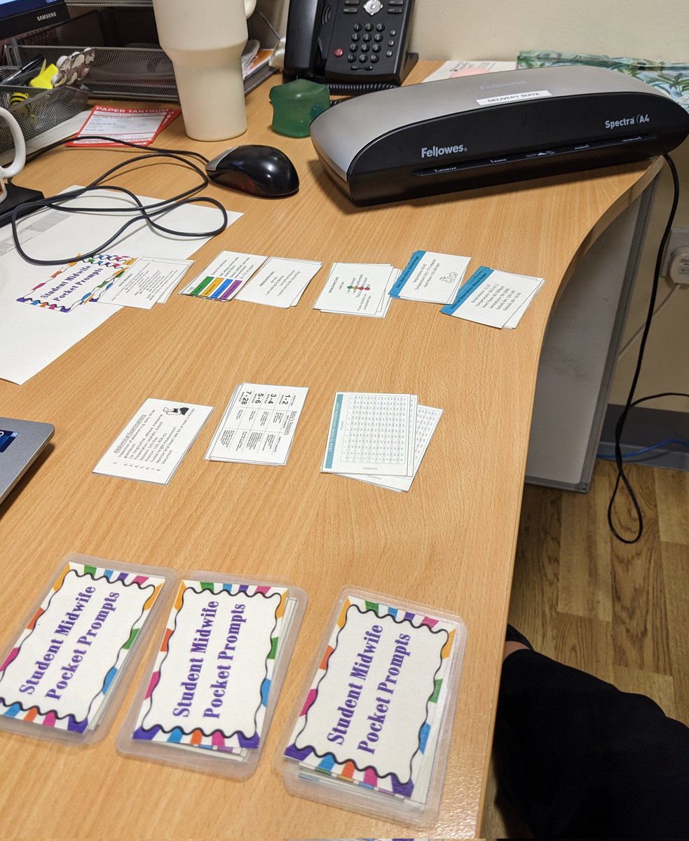 Thinking of those waiting on their A-Level results on Thursday. 

Can't wait to welcome our new student midwives in September, getting the laminator out ready for them to start 🎉