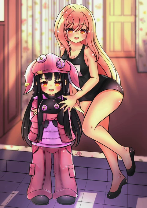 Welcome home Shikikum! Our daughter wants some chocolate splendamin! Let's go eat at a family restaurant! #NIKKE #Rapi