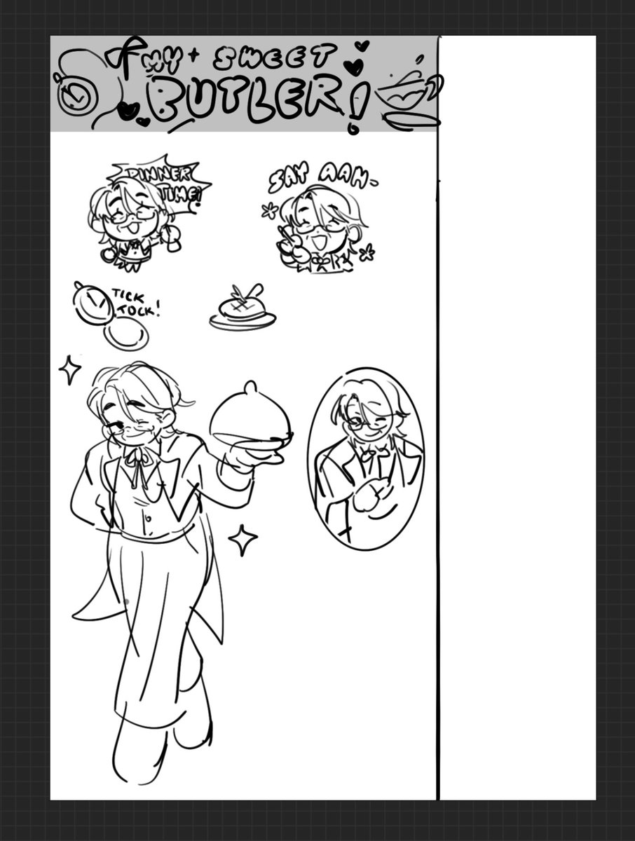 self indulgent oc stickers...... hastur will b getting one too hehe :>