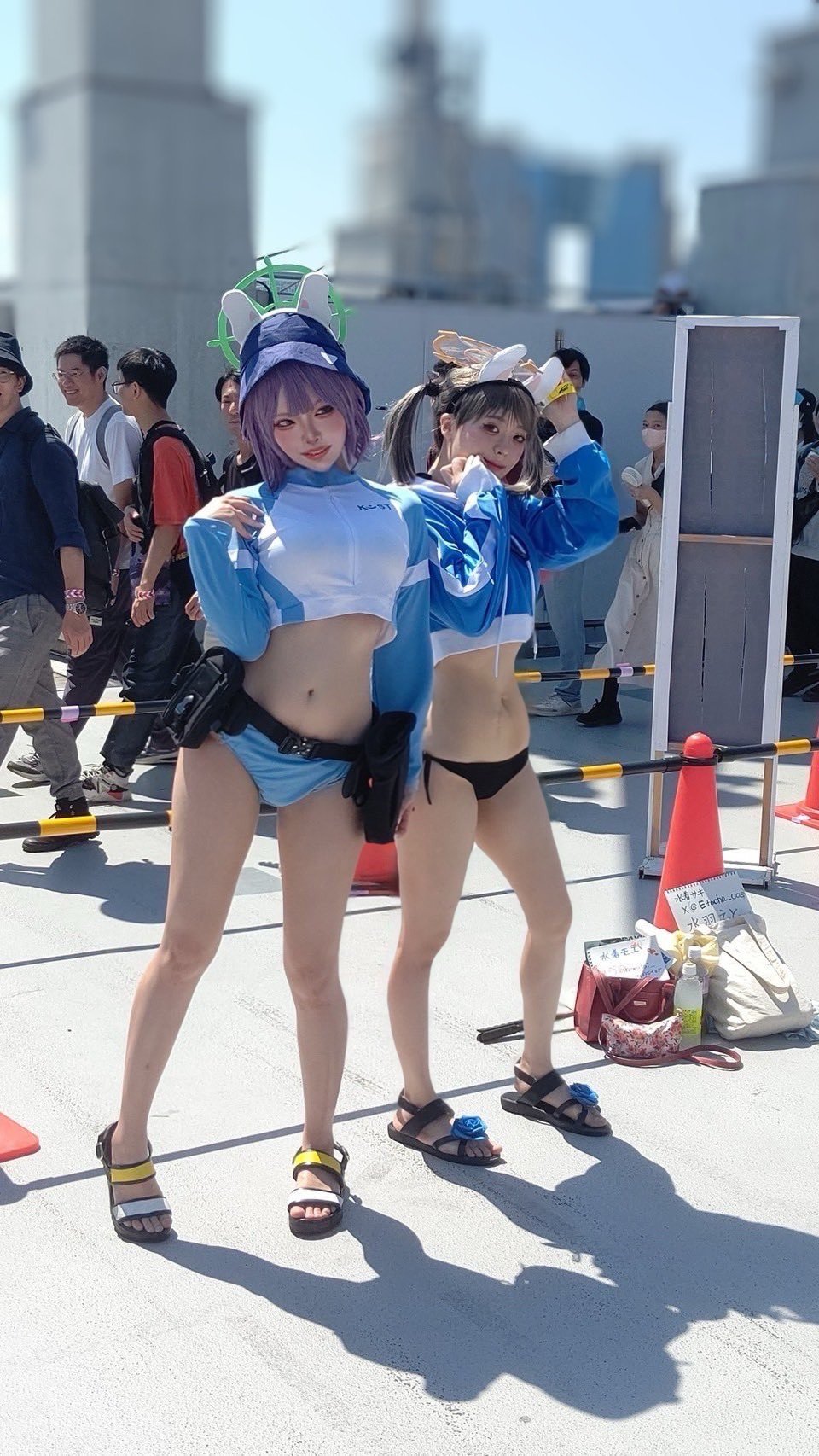 ブルアカ　水着モエ　コスプレ モエ 水着🐰 X👿 maou_mo FB😈maou_mo #Maoumo_cos #ブルアカ