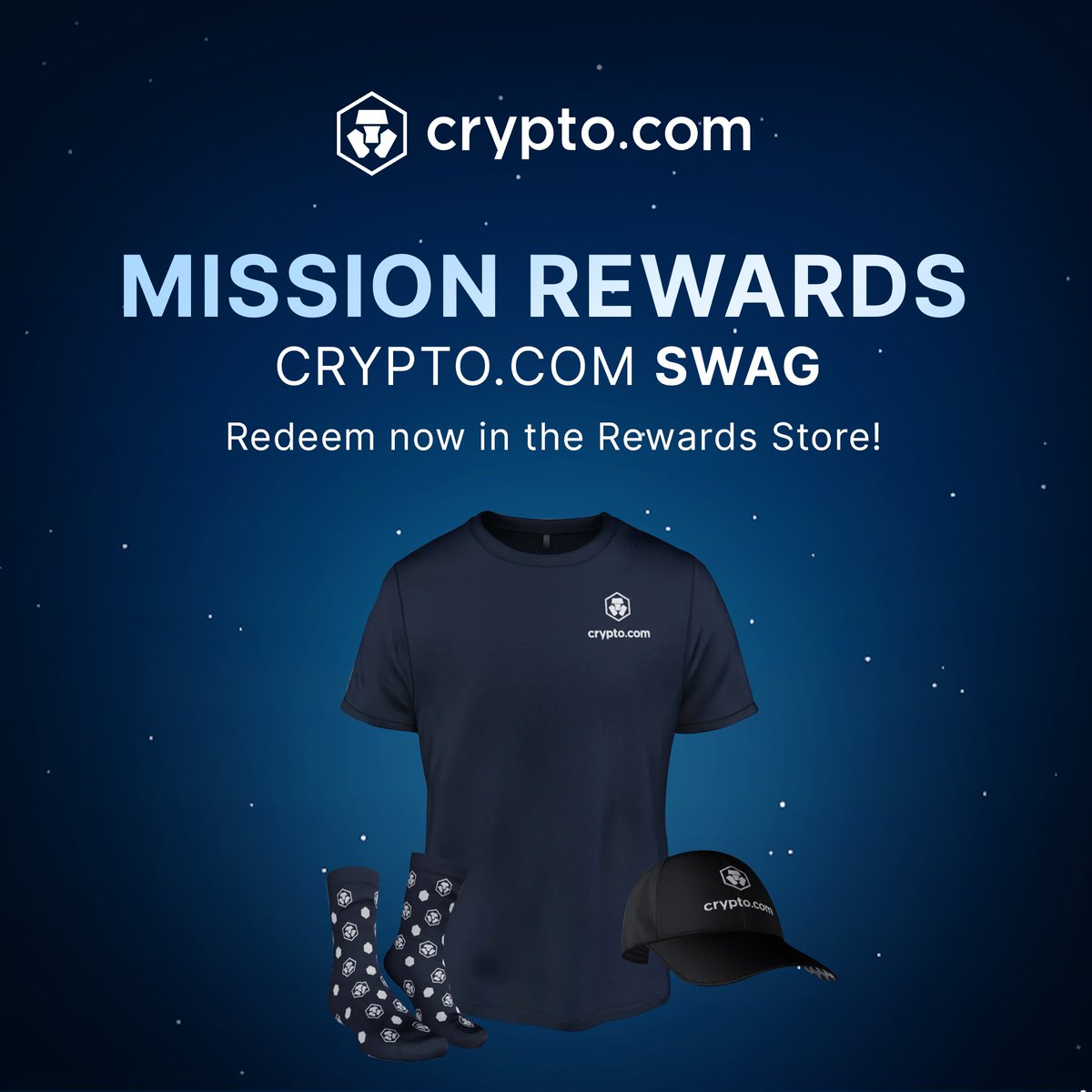 Attention, please. https://t.co/vCNztATSCO branded swag is now available in  the Reward Store! 🚀 💎 This could be yours from 4,000 diamonds: 🧢  Baseball cap 👕 T-shirt 🧦 Three pairs of socks Get