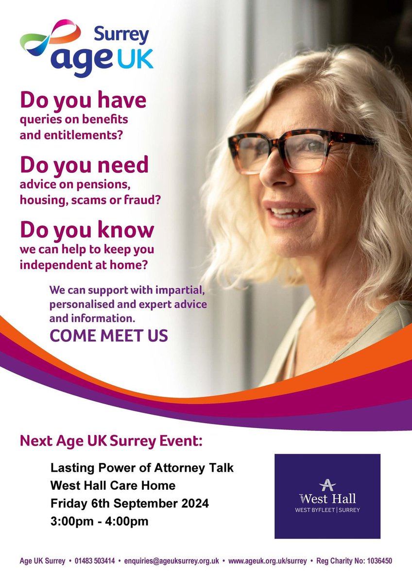 Yes, this is a very sensitive subject, but one that is also equally important for us all to visit at some point in our lives. 
Be informed so we can then ensure our families are. <a href="/AnchorLaterLife/">Anchor</a> 
Join West Hall 6th September to learn more about #POA Lasting Power of Attorney
