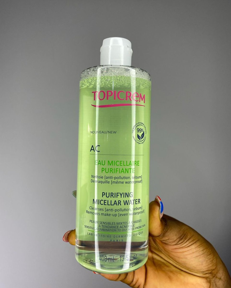 Topicrem_ng's tweet photo. Simplify your skincare routine with Topicrem Micella Water, the all in one cleanser and purifier that makes removing of makeup, dirt, and impurities easy.
This gentle yet effective micella water leaves your skin feeling fresh, clean, and healthy.
#skincare #affordable #topicrem https://t.co/sjd9GDZNTc