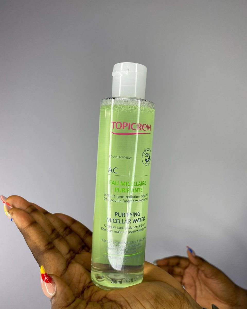 Topicrem_ng's tweet photo. Simplify your skincare routine with Topicrem Micella Water, the all in one cleanser and purifier that makes removing of makeup, dirt, and impurities easy.
This gentle yet effective micella water leaves your skin feeling fresh, clean, and healthy.
#skincare #affordable #topicrem https://t.co/sjd9GDZNTc