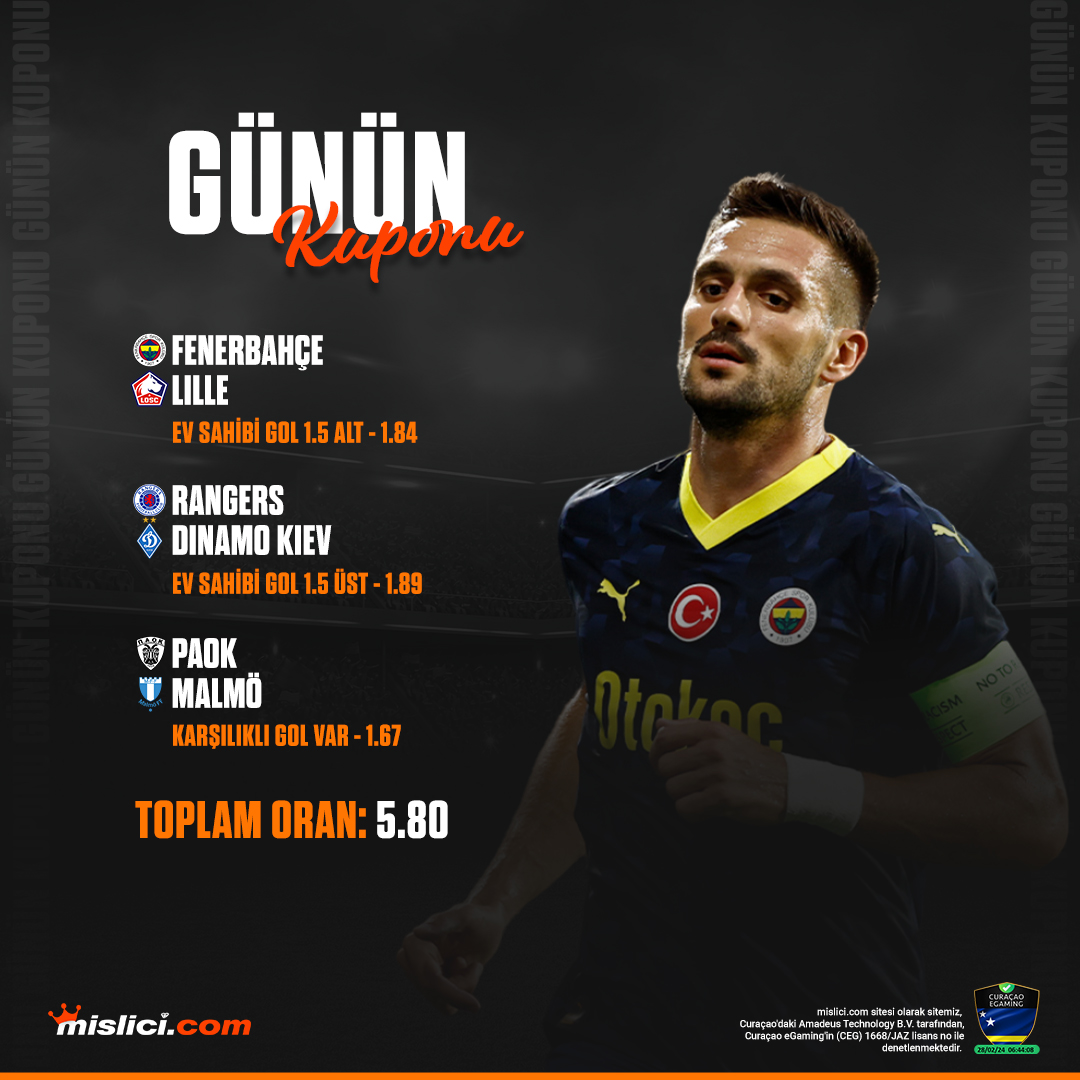 mislicicom's tweet photo. ⚽️ Yükseltilmiş oranlar ve geniş bahis seçenekleri ile #Mislici günün kuponu;

🎁 %100 Spor Hoş Geldin Bonusu!

📱 https://t.co/CUWDofZ5aG https://t.co/y9pXsGNKAD