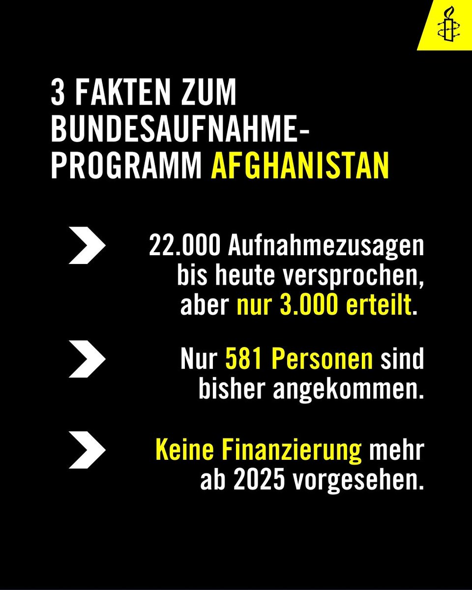 Feministische Außenpolitik? Nicht mit der Bundesregierung! 

Das Bundesaufnahmeprogramm #BAP #Afghanistan soll abgeschafft und die Menschen dort im Stich gelassen werden.
#Bundesaufnahmeversagen
#UmsetzenStattAussetzen
