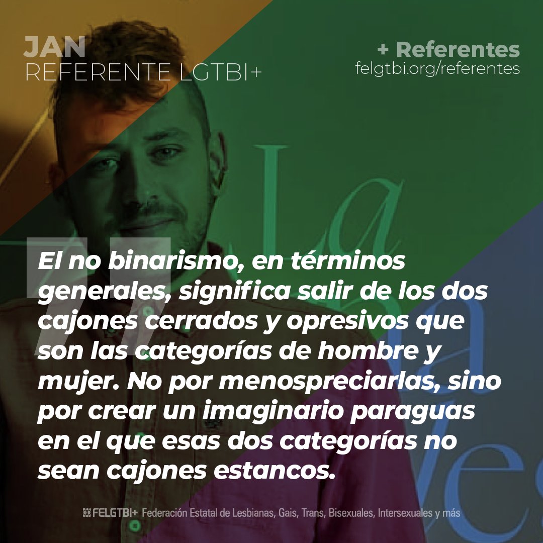FELGTBI's tweet photo. 🌈¿Qué atraviesa a la juventud? ¿Cómo ha cambiado el activismo? ¿Qué retos enfrentan las personas no binarias en el ámbito rural?

✊🏾Hablamos de todo esto con @JandrxS, activista no binaria del sector agrícola y ganadero.

➡️Lee la entrevista en https://t.co/EuNenF8z9S https://t.co/QuNw7JKutK