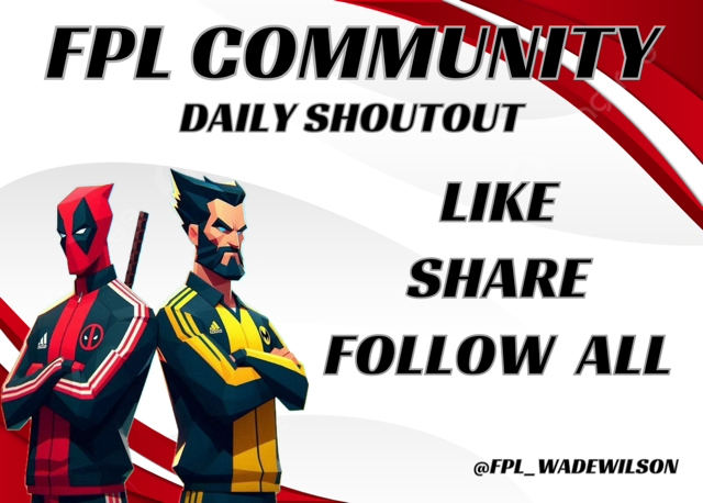 Thursday #FPLcommunity  #shoutout 

Time to touch even more people!

<a href="/FPL_Rony/">Ron Mukherjee</a> 
<a href="/FPLAlfie/">Alfie</a> 
<a href="/xFPLRobin/">FPL Robin</a> 
<a href="/FPL_Hastie/">FF Hastie</a>
@FPL_Casa 
@FplStileOstile 

Like, follow &amp; repost please :)

#FPL #Fantasy #Football <a href="/FEFLOfficial/">Fantasy EFL</a> <a href="/OfficialFPL/">Fantasy Premier League</a> <a href="/premierleague/">Premier League</a> <a href="/EFL/">EFL</a>