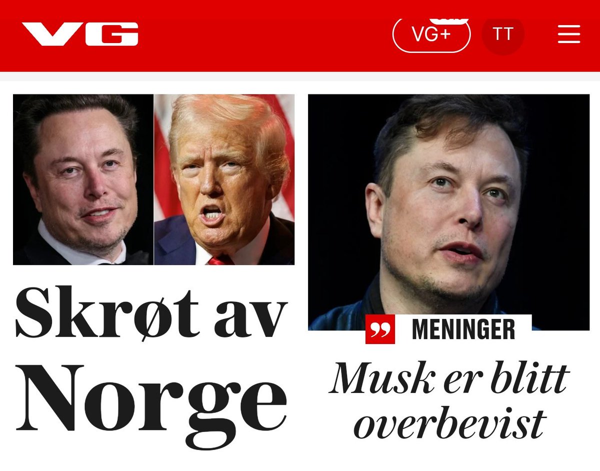 TorgrimAndersen's tweet image. Nå må det ha bikket fullstendig både for #theDonald og #Musk